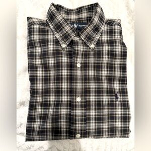 Ralph Lauren plaid button down shirt Blaire fit 100% cotton